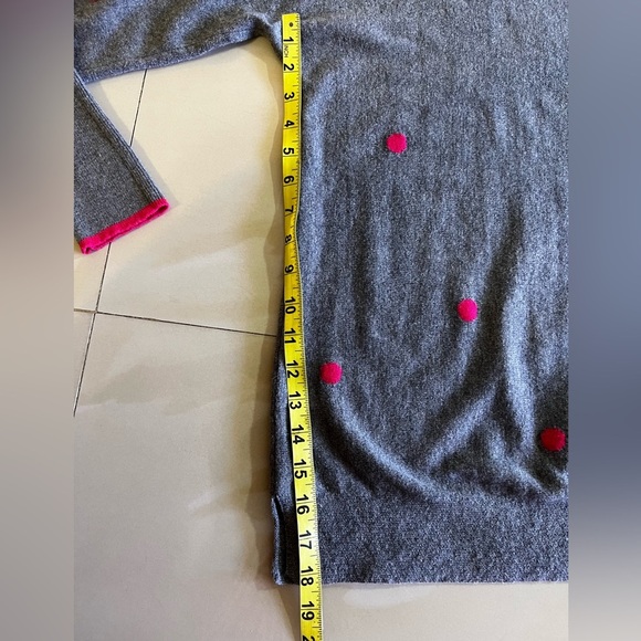 Joules Knitwear Crafted from Finest Yarns gray pink dots cotton polyester wool - Picture 7 of 16